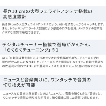 ポケットラジオ FM/AM 2バンドレシーバー Panasonic(パナソニック)