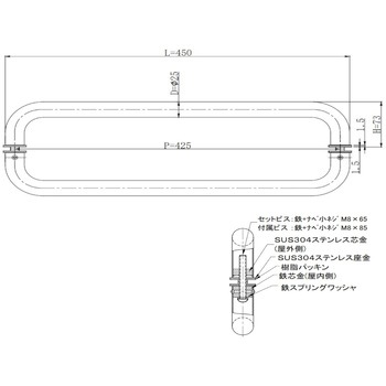 ステンレスパイプハンドル APLUS(クマモト)