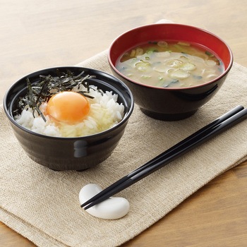 ごはん茶碗 千羽鶴印(エンテック)