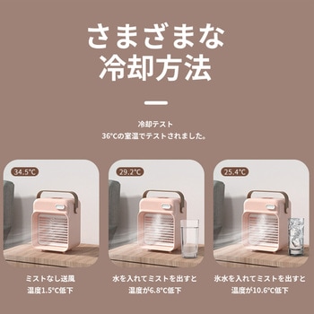 ミスト 冷風扇 ポータブル CRECOTE