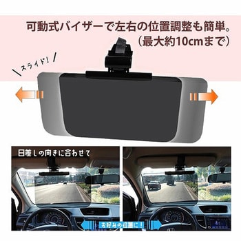 xa-visor-x0001 サンバイザー 車 日除け スライド バイザー 1個 メディアフューチャー 【通販モノタロウ】