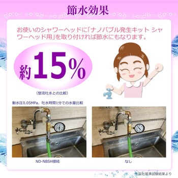 微細気泡 ナノバブル発生キット シャワーヘッド用 日本電興