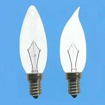 シャンデリア球60W段付 旭光電機工業