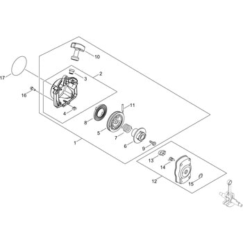 リコイルスタータ部品RM3027-2TD 新ダイワ 刈払機オプション・交換用部品 【通販モノタロウ】