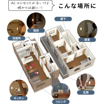 wasser95 充電式LEDセンサーライト 大河商事