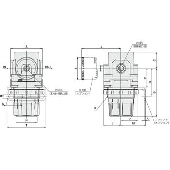 AR25-02BG-B-X440 レギュレータ 流体温度：5～60° AR2502BGBX440-