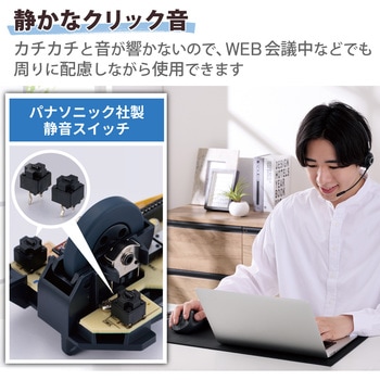ワイヤレスマウス 無線2.4Ghz 静音 5ボタン 右手専用 究極の握り心地を実現 EX-G エレコム