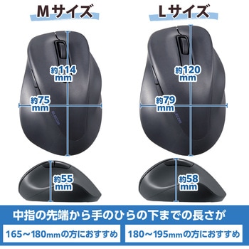 M-XGL30DBSKABK ワイヤレスマウス 無線2.4Ghz 静音 5ボタン 右手専用