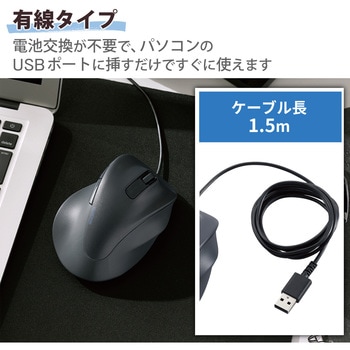マウス 有線 静音 5ボタン 右手専用 究極の握り心地を実現 EX-G エレコム