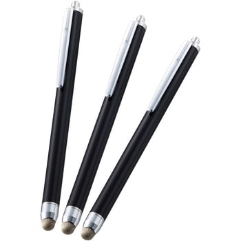 PWTPS03BK/3 タッチペン スタイラスペン 3個入 導電繊維タイプ
