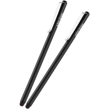 タッチペン スタイラスペン 2個入 シリコンタイプ スリム クリップ付 ペン先交換可 エレコム