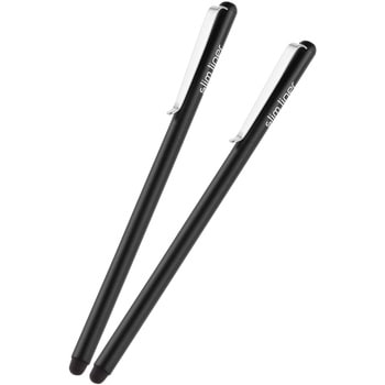タッチペン スタイラスペン 2個入 シリコンタイプ スリム クリップ付 ペン先交換可 エレコム