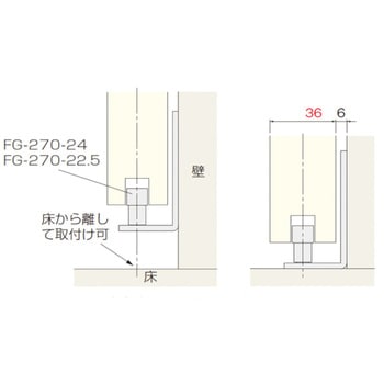 下部ガイド 壁付タイプ アトムリビンテック