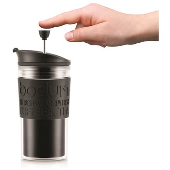 トラベルプレス 携帯用フレンチプレスコーヒーメーカー(マグ用リッド付き) ボダム