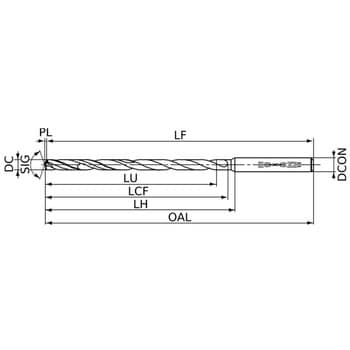 MVS0450X15S050 DP1020 MVS ロングタイプ 汎用超硬ソリッドドリル