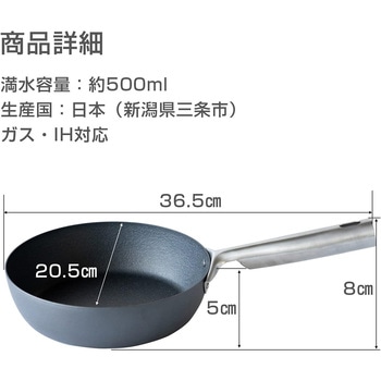 ダブルファイバー鉄製フライパン アーネスト