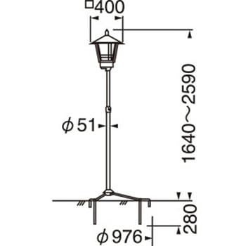 OG043062LR オーデリック 高演色LED エクステリア 和風照明 ガーデン