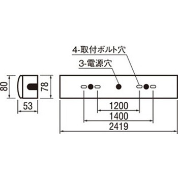 オーデリック LED LED-LINE ベースライト 直付型110形 トラフ型 ODELIC(オーデリック)
