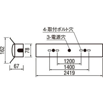 オーデリック LED LED-LINE ベースライト 直付型110形 反射笠付 ODELIC(オーデリック)
