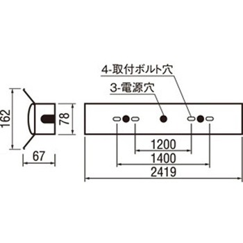 オーデリック LED LED-LINE ベースライト 直付型110形 反射笠付 ODELIC(オーデリック)