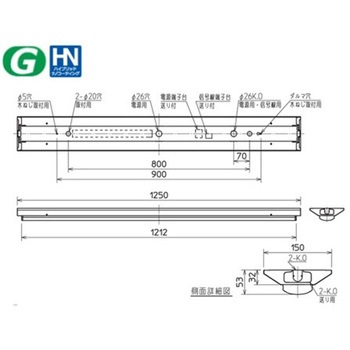 LEDライトユニット形ベースライト Myシリーズ 40形 直付形 逆富士タイプ 三菱電機