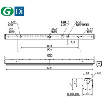 LEDライトユニット形ベースライト Myシリーズ 40形 直付形 トラフタイプ 三菱電機