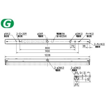 直管LEDランプ搭載ベースライト Lファインecoシリーズ LED40タイプ 直付形 三菱電機
