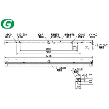直管LEDランプ搭載ベースライト Lファインecoシリーズ LED40タイプ 直付形 三菱電機