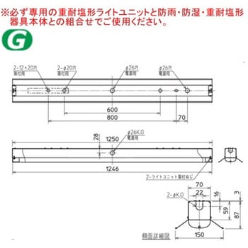 用途別照明 LED照明器具 Myシリーズ 防雨・防湿・重耐塩形(軒下用) 直付形 三菱電機