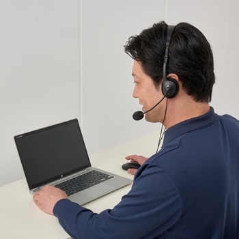 ヘッドセット USB 両耳オーバー 2.0m モノタロウ