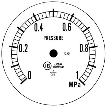 グリセリン入り圧力計Φ100 右下精器製造