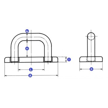 船用アイプレートD形(メッキ) - 関西マリーン