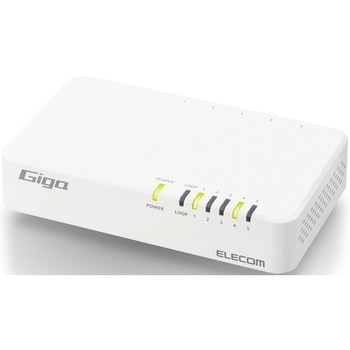 スイッチングハブ LANハブ 5ポート Giga対応 プラスチック筐体 マグネット付 電源内蔵 ファンレス エレコム
