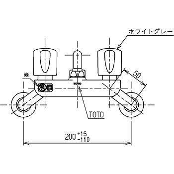 TOTO 台付2ハンドル (T20A) T20A 2ハンドル混合栓 1個 TOTO 【通販モノタロウ】