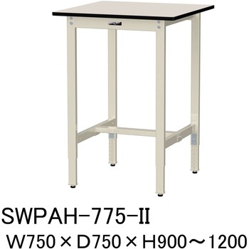 軽量作業台/耐荷重200kg_高さ調整H900～1200_ポリエステル天板_ワークテーブル300シリーズ 山金工業