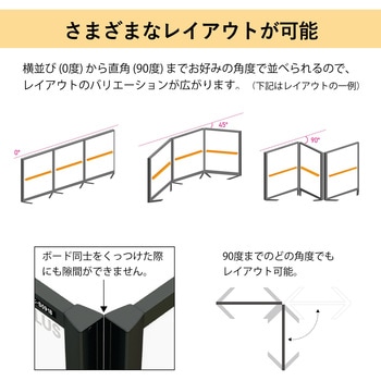 パーティションホワイトボード ブラックフレームタイプ(組立サービス付き) プラス(VISION)