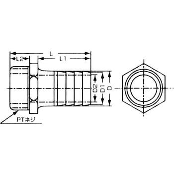 38mm NGネジ込みジョイント 1個 FARMECH 【通販サイトMonotaRO】