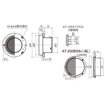 AT-75BNS4-3M SUS製 ベントキャップ 網3M 1個 メルコエアテック 【通販