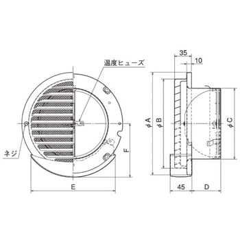 SUS製 ドレン皿付ベントキャップ 横ギャラリ 網3M FD120度 ドレン皿外付けタイプ メルコエアテクノロジー(旧:メルコエアテック)