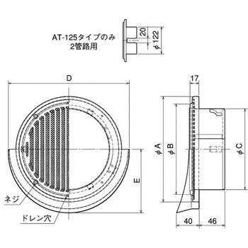 SUS製 薄形ベントキャップ 縦ギャラリ 網5M 左右両吹 ワイド水切 メルコエアテクノロジー(メルコエアテック)