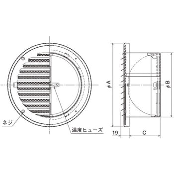 SUS製 薄形ベントキャップ 外向き横ギャラリ 網3M FD120度 メルコエアテクノロジー(メルコエアテック)