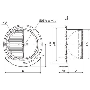 SUS製 ドレン皿付薄形ベントキャップ 横ギャラリ FD72度 メルコエアテクノロジー(メルコエアテック)