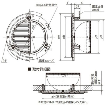 SUS製 軒天用ベントキャップ ギャラリ FD72度 片吹き メルコエアテクノロジー(メルコエアテック)