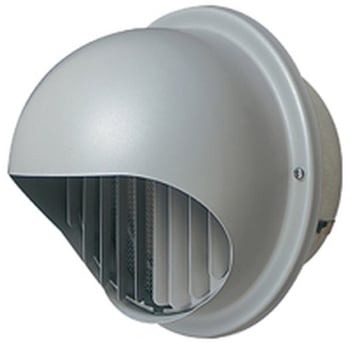 メルコエアテック 換気扇 部材外壁用（ステンレス製） 丸形防風板付ベントキャップ（ワイド水切タイプ） φ200 防火ダンパー付 横ギャラリ・網 [AT-150HGS]メルコエアテック 換気扇部材 深形スクエア