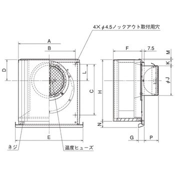 AT-100HWSDB-5M SUS製 防音形スクエアフード 横ギャラリ 網5M FD72度