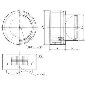 SUS製 防音形ベントキャップ 網10M FD120度 給気専用 メルコエアテクノロジー(メルコエアテック)