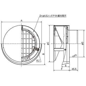 SUS製 耐外風ベントキャップ ギャラリ 壁汚れ低減タイプ ワイド水切