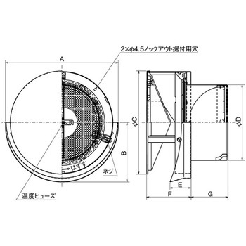 SUS製 耐外風ベントキャップ ギャラリ 網10M FD120度 壁汚れ低減タイプ ワイド水切 メルコエアテクノロジー(メルコエアテック)