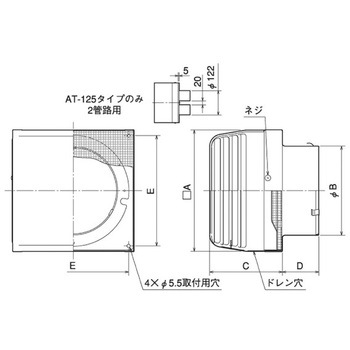 SUS製 耐外風フード 縦ギャラリ 網10M 左右開口タイプ メルコエアテクノロジー(メルコエアテック)