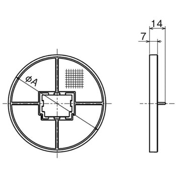 レジスター 交換用フィルター 角形・プッシュ式風量調整付用 メルコエアテクノロジー(メルコエアテック)